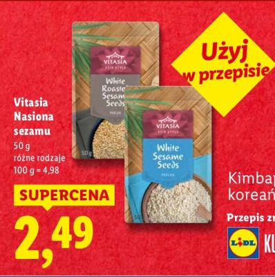 Nasiona sezamu Vitasia promocja w Lidl