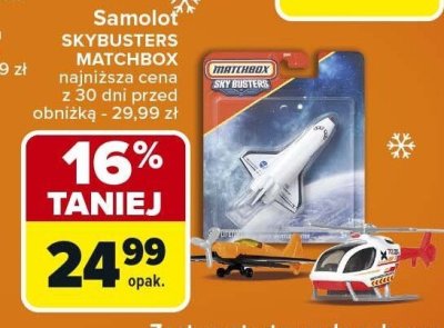 Samolot SKYBUSTERS MATCHBOX promocja w Carrefour