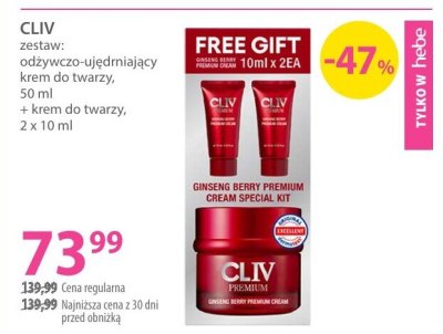 Krem do twarzy CLIV zestaw odżywczo-ujędrniający + krem 2 x 10 ml promocja w Hebe