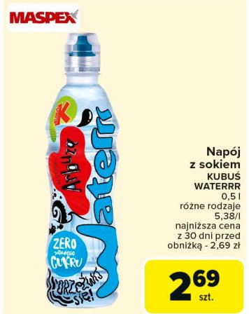 Woda arbuzowa Kubuś waterrr promocja