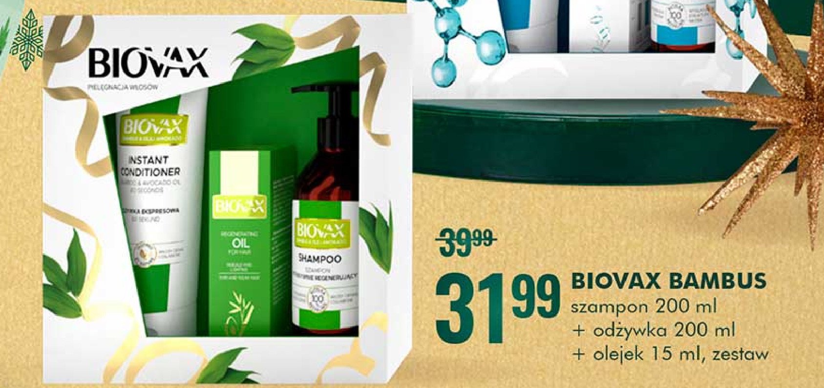 Zestaw w pudełku bambus & olej avocado: szampon 200 ml + odżywka 200 ml Biovax zestaw promocja