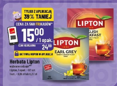 Herbata Lipton Earl Grey promocja w POLOmarket