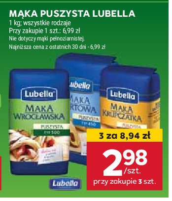 Mąka wrocławska Lubella mąka puszysta promocja w Stokrotka