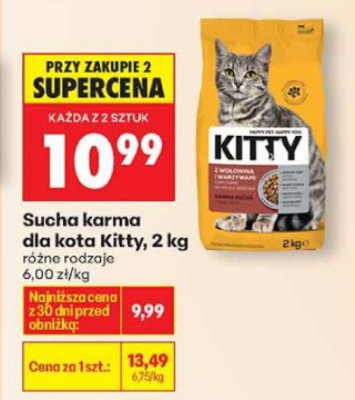 Sucha karma dla kota Kitty, 2 kg promocja w Biedronka