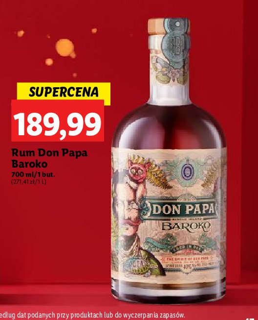 Rum Don papa baroko promocja w Lidl