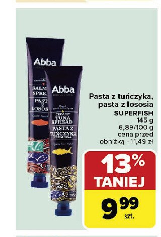 Pasta z łososia tuńczyka Abba promocja