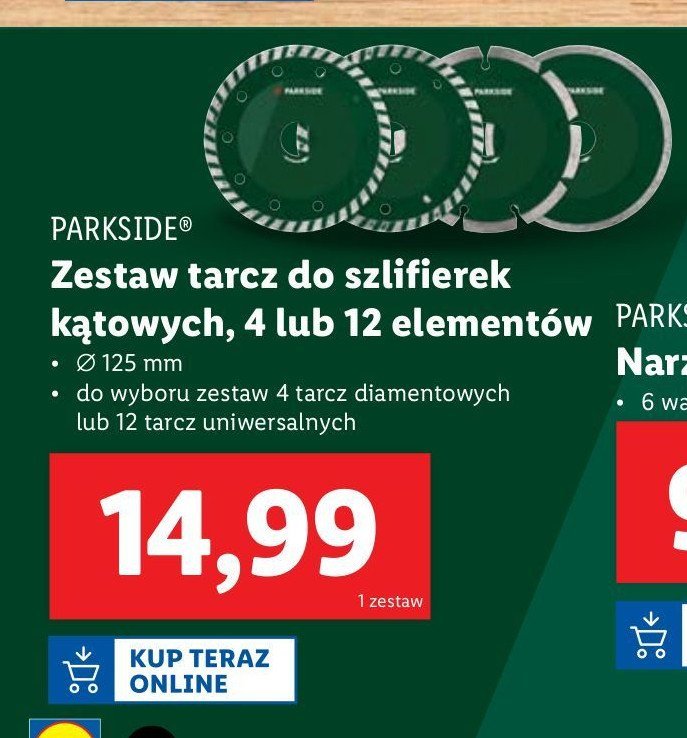 Tarcze do szlifowania Parkside promocja