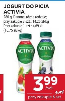 Jogurt do picia activia Danone różne rodzaje promocja w Stokrotka