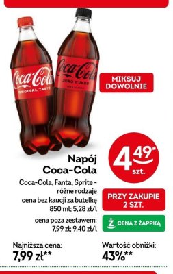 Napój Coca-Cola promocja w Żabka