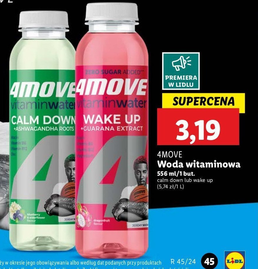 Napój calm down 4move vitamin water promocja