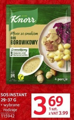 Sos instant Knorr 29-97g promocja w Selgros