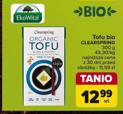 Tofu bio Clearspring promocja w Carrefour Market