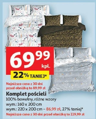 Komplet pościeli 160x200 cm promocja w Auchan