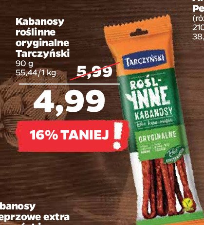 Kabanosy oryginalne Tarczyński roślinne promocje