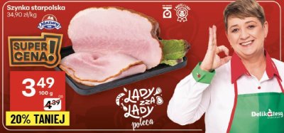 Szynka starpolska 34,90 zł/kg promocja w Delikatesy Centrum