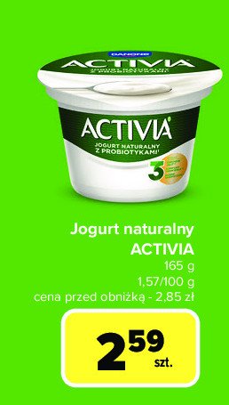 Jogurt naturalny Danone activia promocja w Carrefour Market