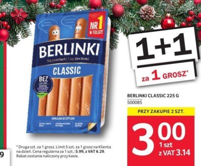 Berlinki classic 225 g promocja w Selgros