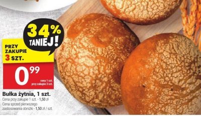 Bułka żytnia, 1 szt. promocja w Twój Market