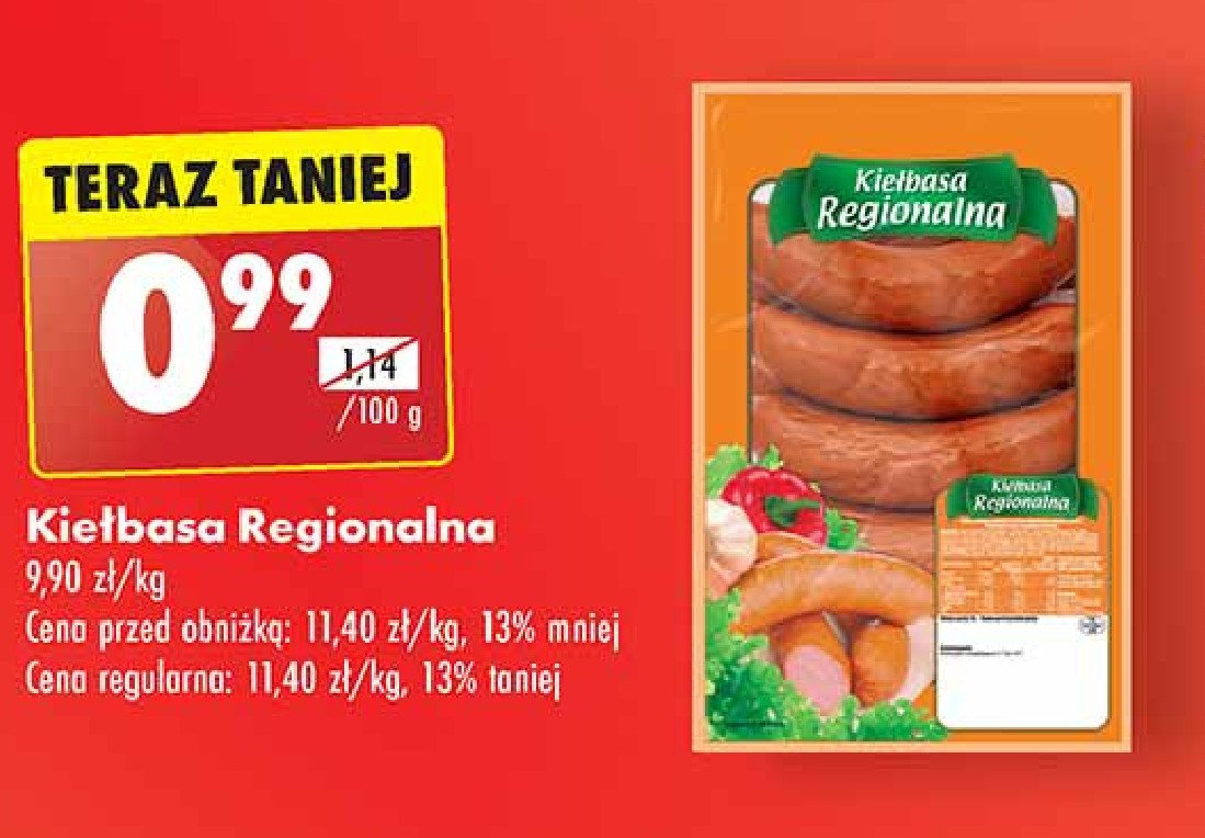 Kiełbasa regionalna promocja w Biedronka