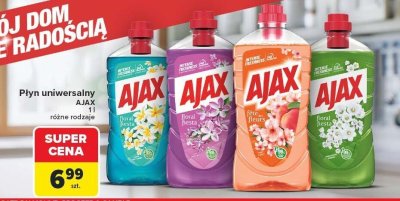 Płyn uniwersalny AJAX różne rodzaje promocja w Carrefour