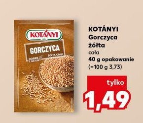 Gorczyca żółta cała Kotanyi promocja w Kaufland