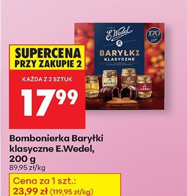 Bombonierka Baryłki klasyczne E.Wedel 200g promocja w Biedronka
