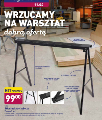 St贸艂 roboczy sk艂adany Duro promocja