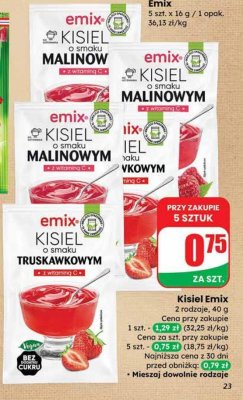 Kisiel, 2 rodzaje promocja w Dino