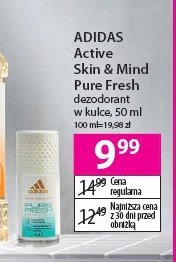 Dezodorant pure fresh Adidas active skin & mind promocja