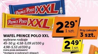 Wafel Prince Polo XXL wybrane rodzaje promocja w ABC