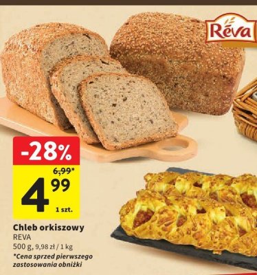 Chleb orkiszowy REVA promocja w Intermarche