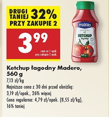 Ketchup łagodny Madero promocja