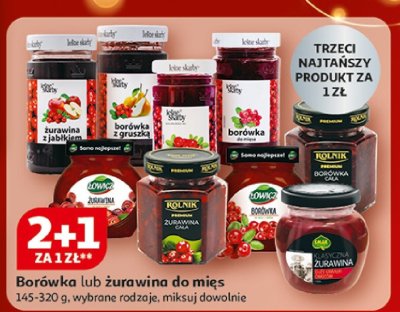 Borówka lub żurawina do mięs promocja w Auchan