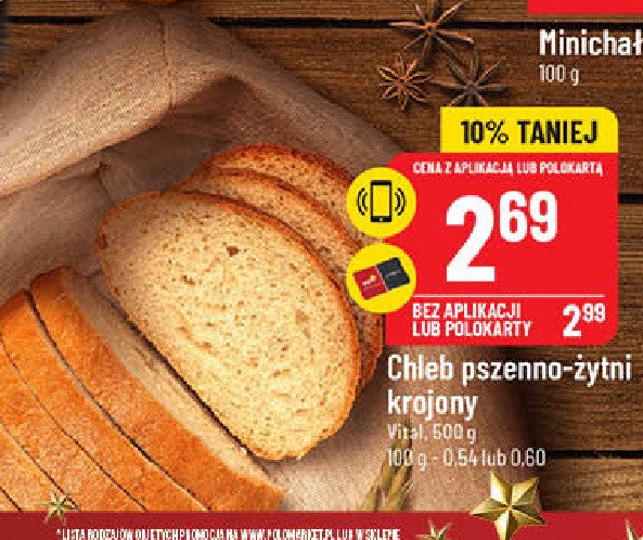 Chleb pszenno-żytni krojony Wypiekarnia i ciachownia promocja