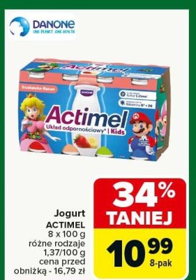 Jogurt Actimel Danone promocja w Carrefour