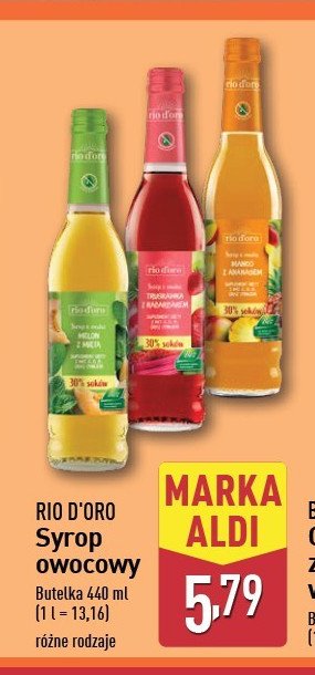 Syrop melon z miętą Rio d'oro promocja