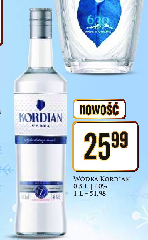 Wódka Kordian vodka promocja w Dino