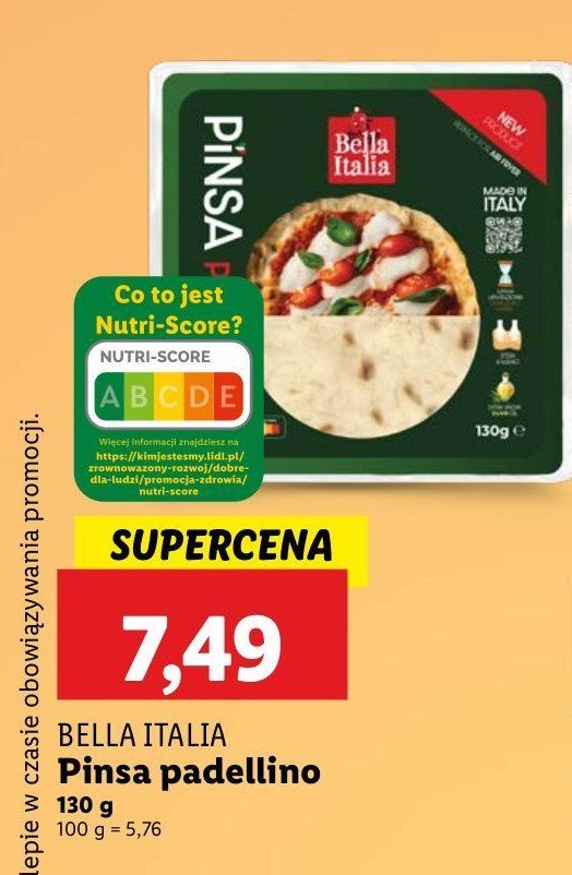 Pinsa mini BELLA ITALIA promocja