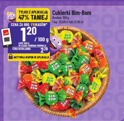 Cukierki Bim-Bom różne rodzaje promocja w POLOmarket