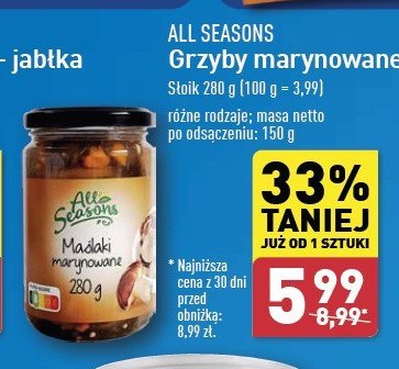 Maślaki marynowane All seasons promocja