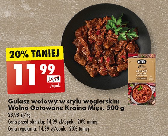 Gulasz wołowy w stylu węgierskim Kraina mięs promocja