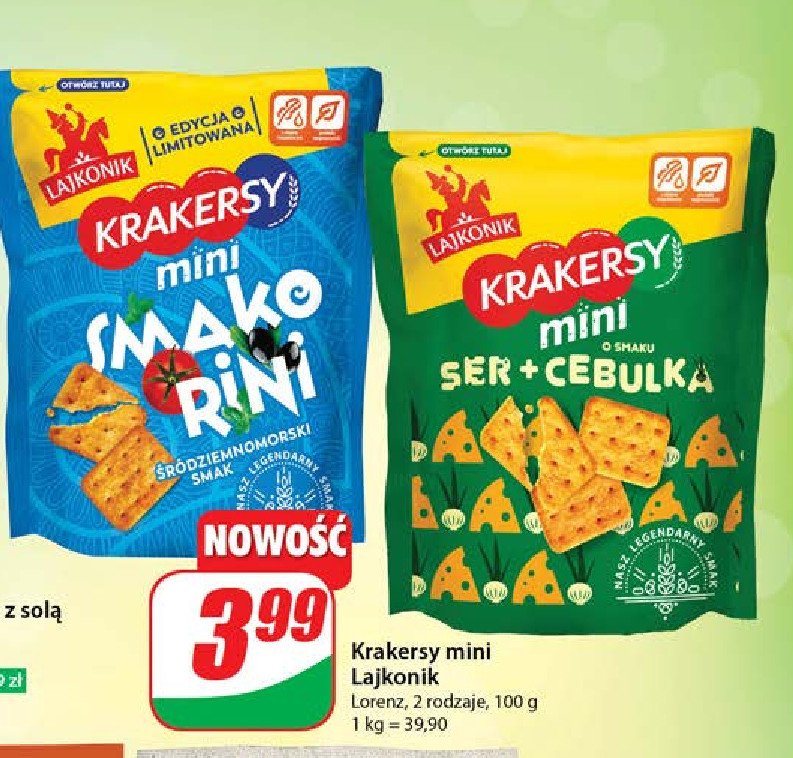 Krakersy smakorini Lajkonik mini krakersy promocja