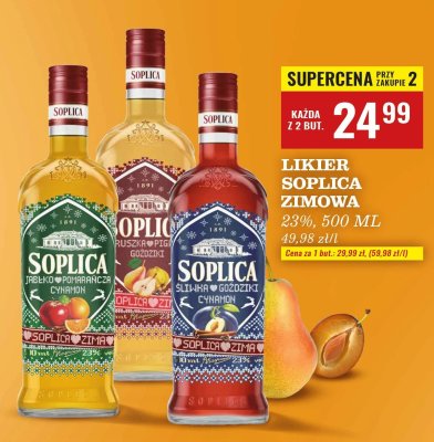 Likier Soplica Zimowa jabłko, pomarańcza & cynamon 23% 500 ml promocja w Biedronka