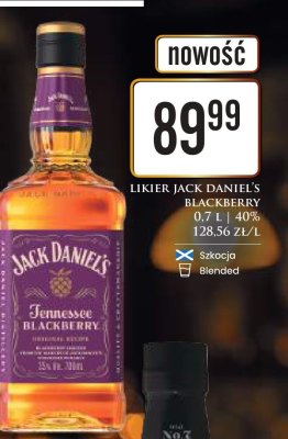 Likier Jack Daniel's Blackberry 0,7 l 40% promocja w Dino