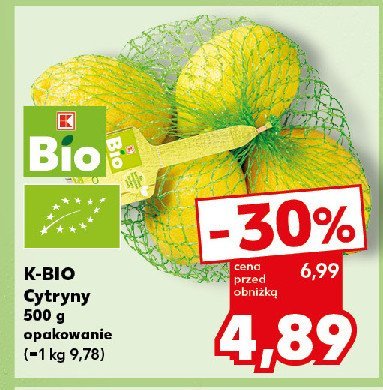 Cytryny K-classic bio promocja w Kaufland