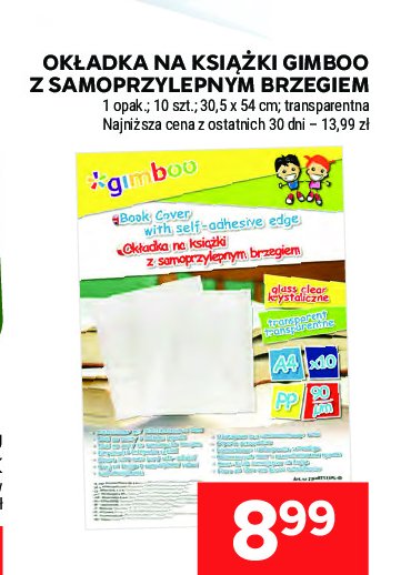 Okładka samoprzylepna 30.5 x 54 cm Gimboo promocja