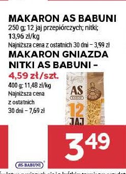 Makaron gniazda nitki As-babuni promocja