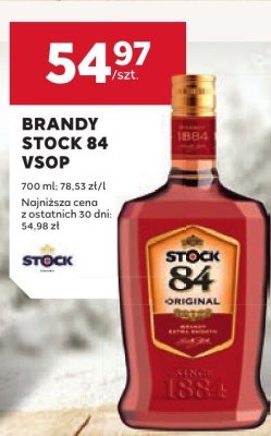 Brandy Stock 84 VSOP promocja w Stokrotka