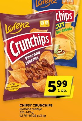 Chipsy Crunchips Lorenz wybrane rodzaje promocja w Groszek