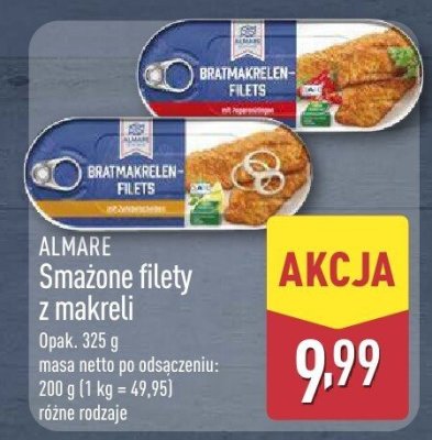 Smażone filety z makreli promocja w Aldi